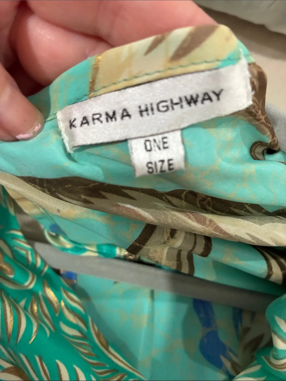 Gorgeous Aqua Floral Tie-Back Maxi Dress with Pockets! - Picture 6 of 7